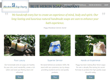 Tablet Screenshot of blueheronsoaps.com